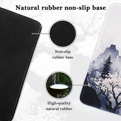 Yimomoyi Non Slip Mouse Pad, 80 x 30cm Mouse Mat Extended, Gaming Mousepad Waterproof, Desk Mat with Rubber Base, Desk Pad Laptop for Office and Home (01- Plum Mouse Pad)
