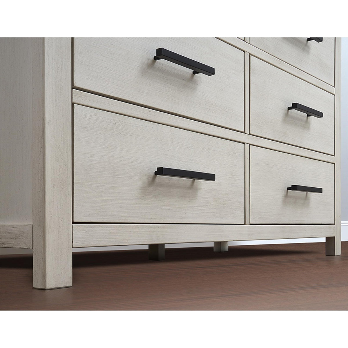 Sorelle Westley Double Dresser - 6 Drawer Solid Wood Nursery Dresser with Smooth Drawer Glides and Anti-Tip Kit, Convertible Changing Surface Ready, Brushed Ivory