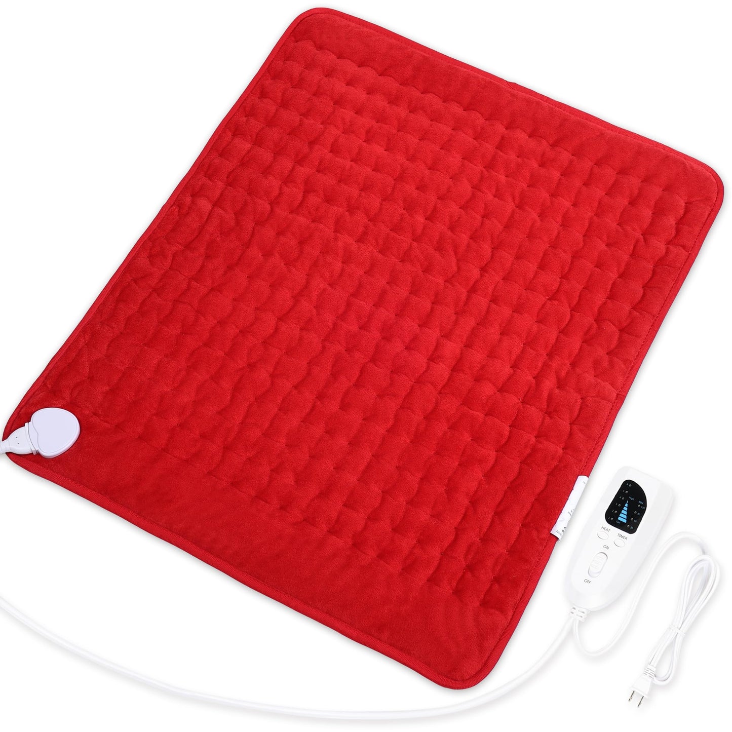 Heating Pad,Electric Heating Pads for Back,Neck,Abdomen,Moist Heating Pad for Shoulder,Knee,Arms,Legs,Dry/Moist Heat & Auto Shut Off,Birthday Gifts for Men and Women(Light Gray, 24''×12'')