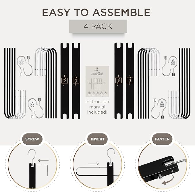 MORALVE Pants Hangers Space Saving