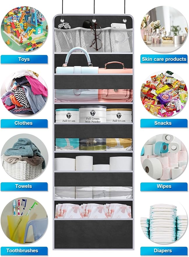 2 Pack Over the Door Storage Organizer