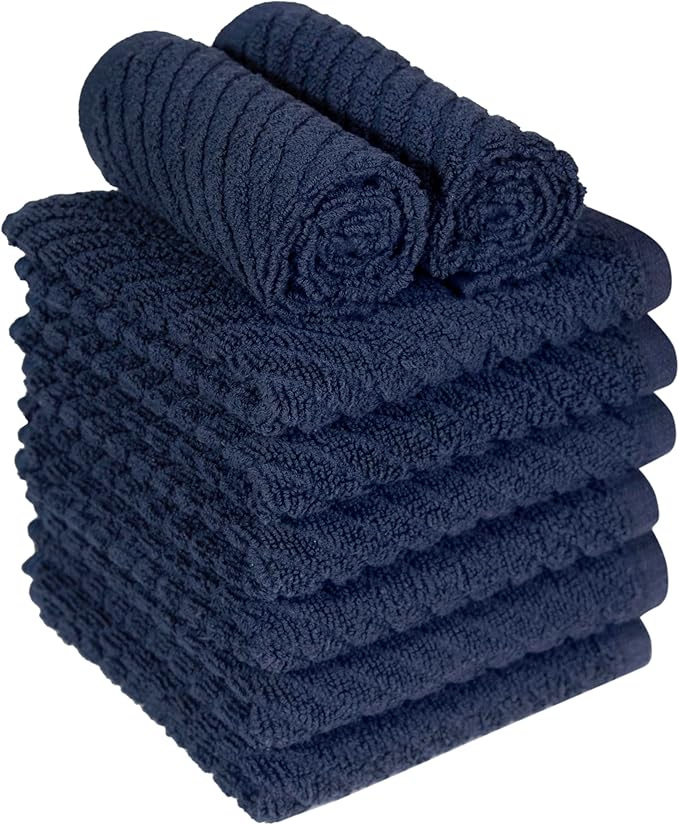 Bumble Towels Premium Kitchen Dish Cloths | 8 Pack | Diagonal Deluxe Dish Cloth
