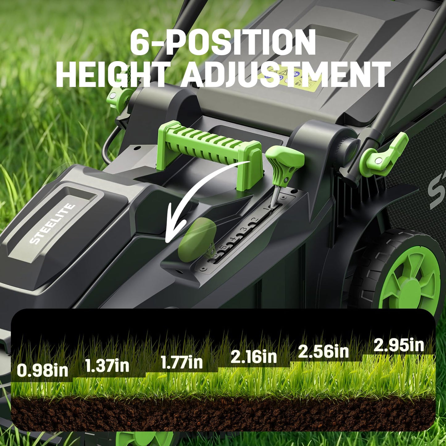 STEELITE 40V (2×20V) Cordless Lawn Care Combo Kit, 17-Inch Electric Lawn Mower, 12 Inch Weed Wacker & 500CFM Leaf Blower, Equipped with 3×4.0Ah Batteries and Dual Chargers
