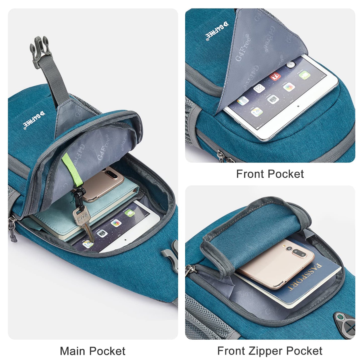 G4Free RFID Sling Bag Crossbody Backpack Chest Shoulder Bag Casual Gym Daypack Men Women Outdoor Cycling Travel Hiking