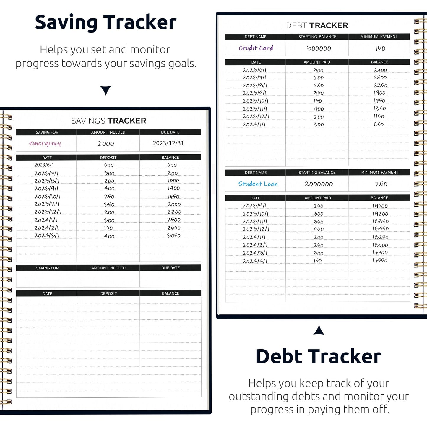 Budget Planner - Monthly Budget Book with Expense Tracker Notebook, Undated Bill Organizer & Finance Planner to Take Control of Your Money, Account Book to Manage Your Finances-Garden of Whimsy