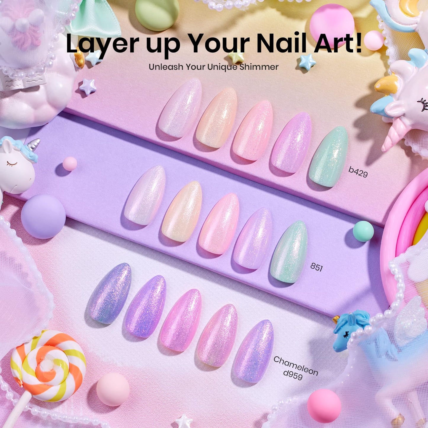 Beetles Cat Eye Gel Polish Set - 24Pcs 20 Colors Glitter Dark Color Changing Gel Nail Polish Kit with Base Gel Glossy Matte Top Coat Soak off UV DIY Nail Art Salon Ombre Black Nails Gift