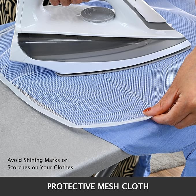 SheeChung Ironing Board Cover and Pad 19x51, Thick Cotton Cover, Scorch and