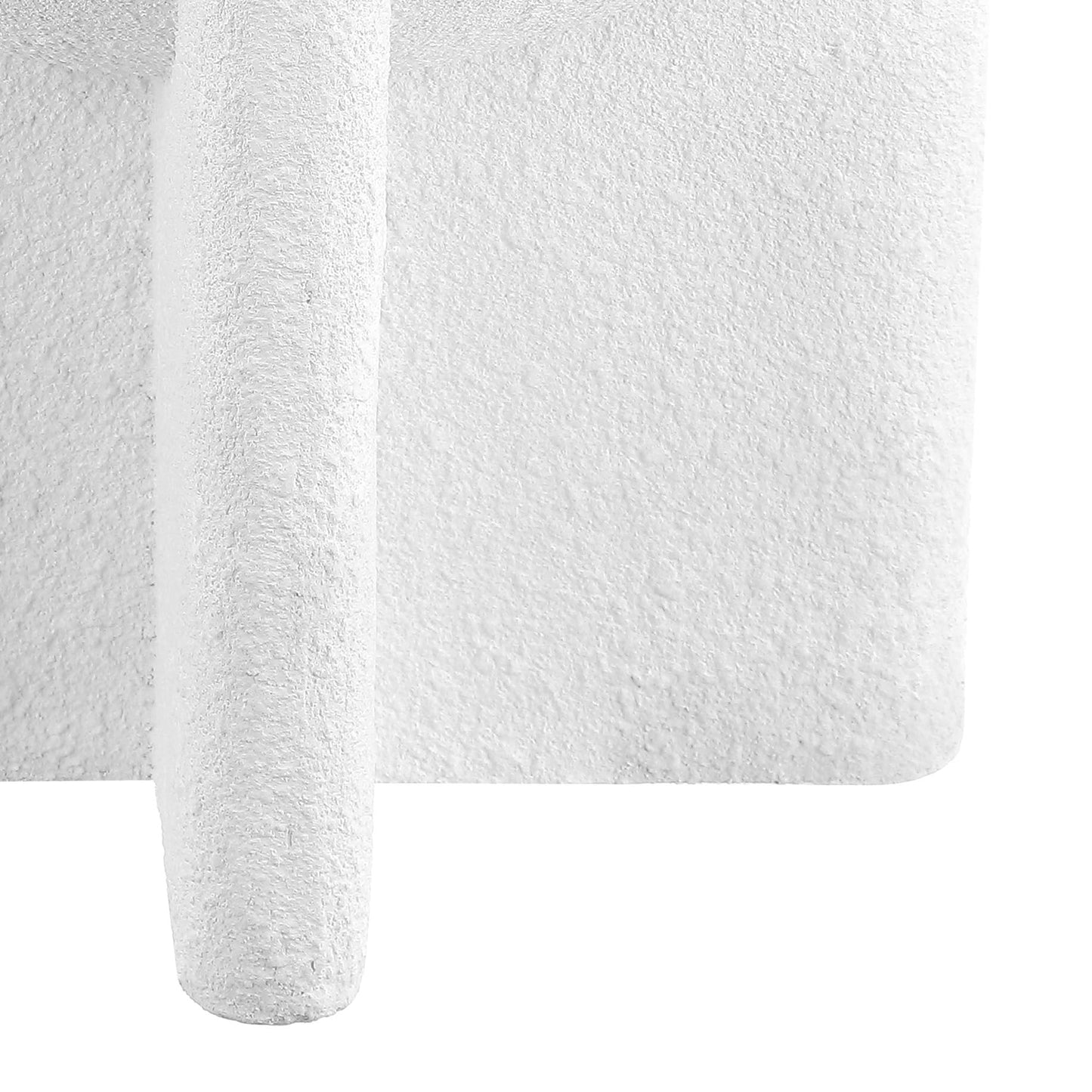 JONATHAN Y Brady Indoor/Outdoor Accent Table & Garden Stool, Minimalist Geometric Weather Resistant Sculptural Side Table for Patio, 17.75" x 16.25", White Frosted TBL1109B