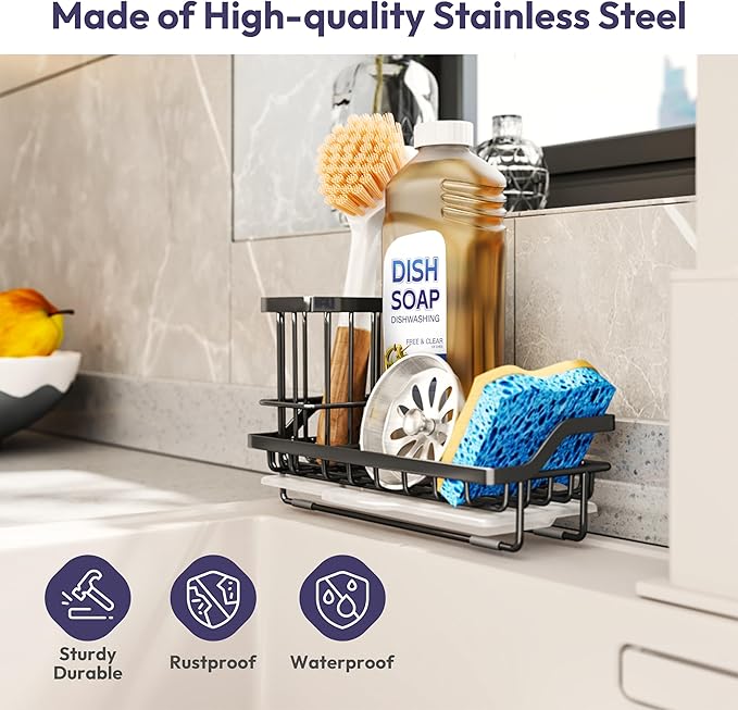 SWTYMIKI Sink Caddy Sponge Holder