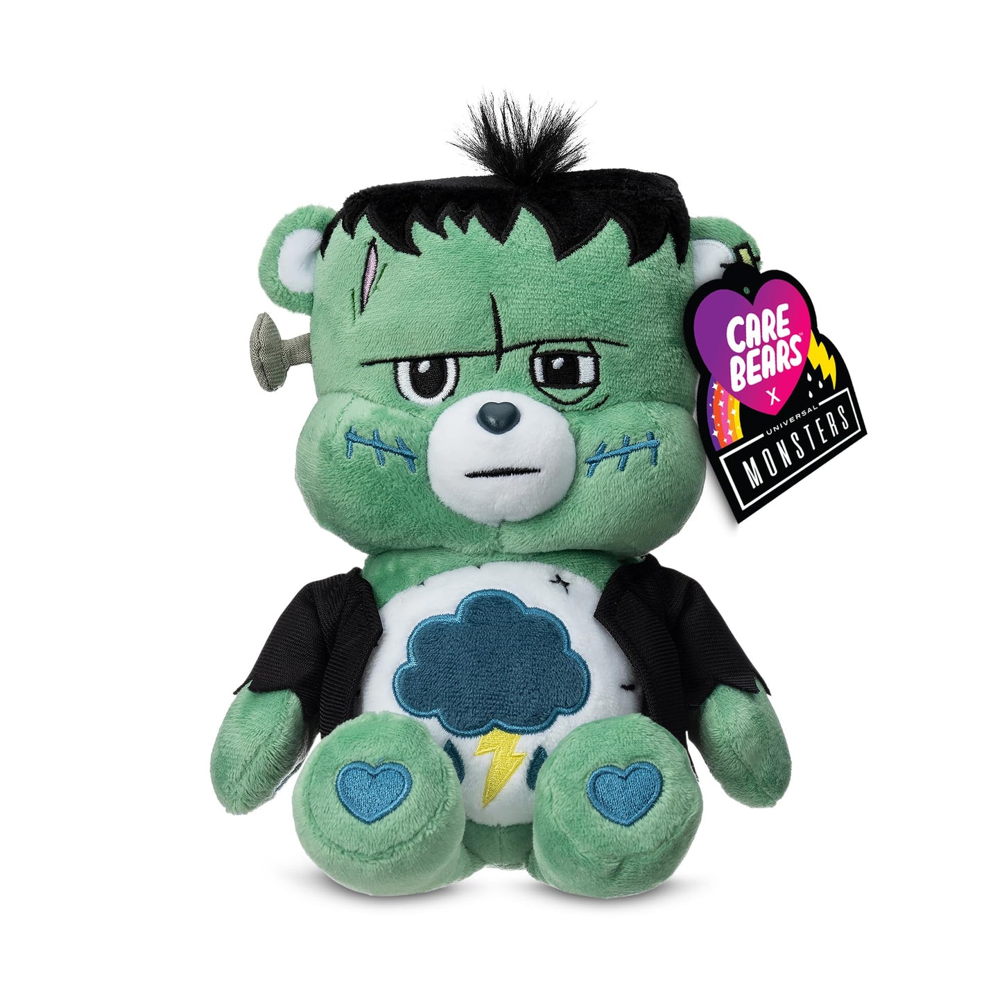 Care Bears Basic Fun, Grumpy as Frankenstein, Universal Monsters 22cm Plush, Cuddly Toys for Children, Cute teddy bear, Suitable for Girls and Boys Ages 4+
