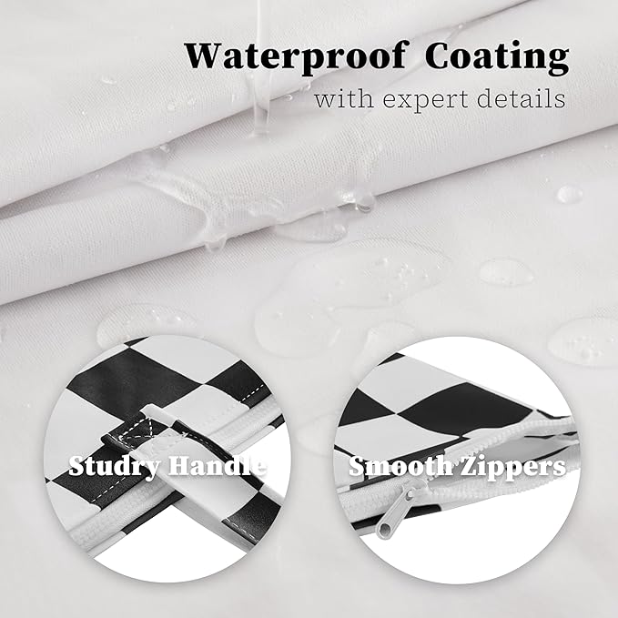 Checkered 2 Pcs Large Travel Laundry Bags