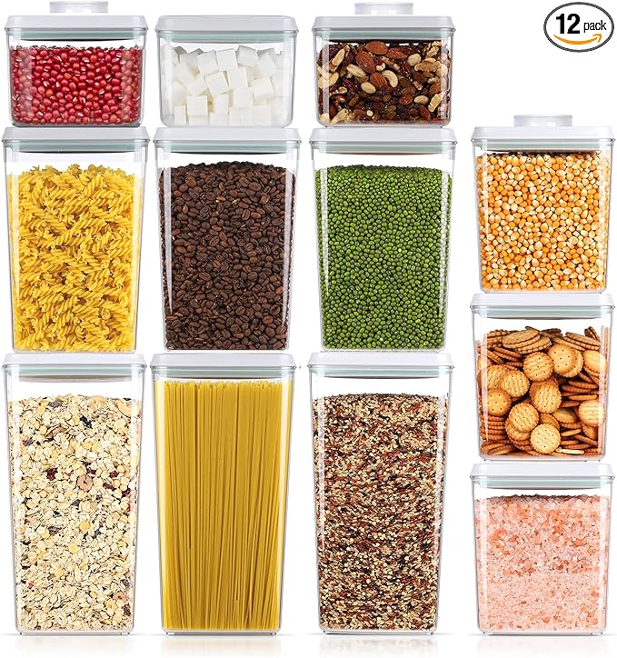 12 Pcs Pop Food Storage Containers Airtight Food Storage Containers Set