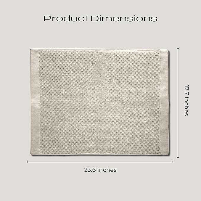 Luxury Silver-Infused Beige Guest Hand Towels 2-Pack Set, 23.6"x17.7"