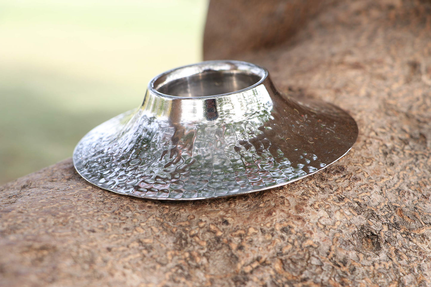DeKulture Handmade Pure Nickel Votive T-Light Holder & Candle Bowl Diya - 4.5x1.5 inch