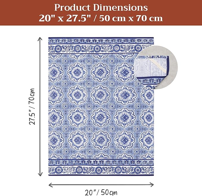 Maison d' Hermine Kitchen Towels Set of 3 100% Cotton 27.50" x 20" Reusable