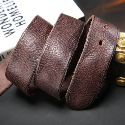 Hzhy Men's Leather Belt,Cowboy Jeans Belt Men for Casual Wear & Jeans,Anti-Scratch Pin Buckle (S (34''- 38''), Type 1-2)