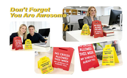 Funny Office Desk Decor Unique 3D Premium Engraved and Standard Printed Dual Sign Cute Gag Joke Prank Gift for Boss Coworkers Teacher Appreciation Stress Relief Ideal for Relax Cubicle Work Atmosphere
