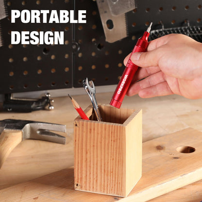 WORKPRO 24 in 1 Multi Bit Mini Screwdriver Set Magnetic, Manual Pen Screwdrivers, Tough S2 Steel Small Screwdriver Bits for Eyeglass, Watch, Laptop, Phone, Jewelry and Electronic, Red
