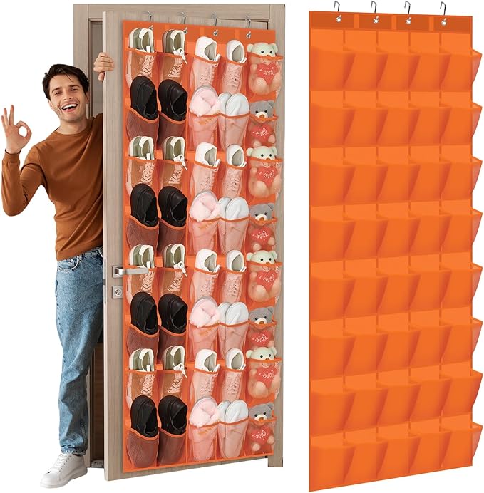 Windyun 40 Over the Door Shoe Organizer Large Mesh Pocket Hanging Shoe Rack