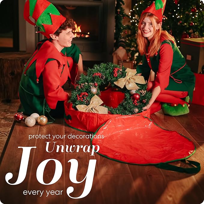 Handy Laundry Christmas Wreath Storage Bag