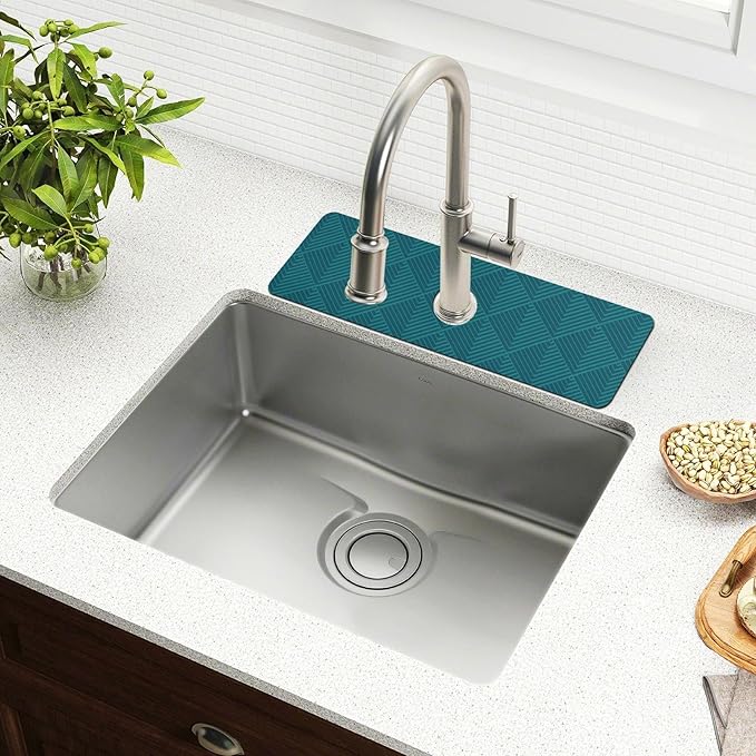 Kitchen Sink Splash Guard 2 PCS 14.7 Inch Sink Faucet Mat Splash Guard