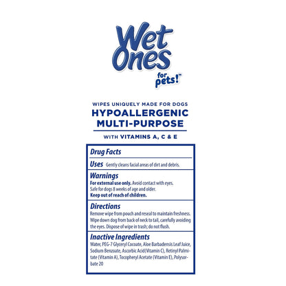Wet Ones Mixed 13 Piece Bundle of Human & Pet Wet Wipes, Hypoallergenic | 10 Packs Sensitive Skin Hand and Face Wipes, 20 Ct Plus 3 Packs for Pets Hypoallergenic Dog Wipes, 100ct