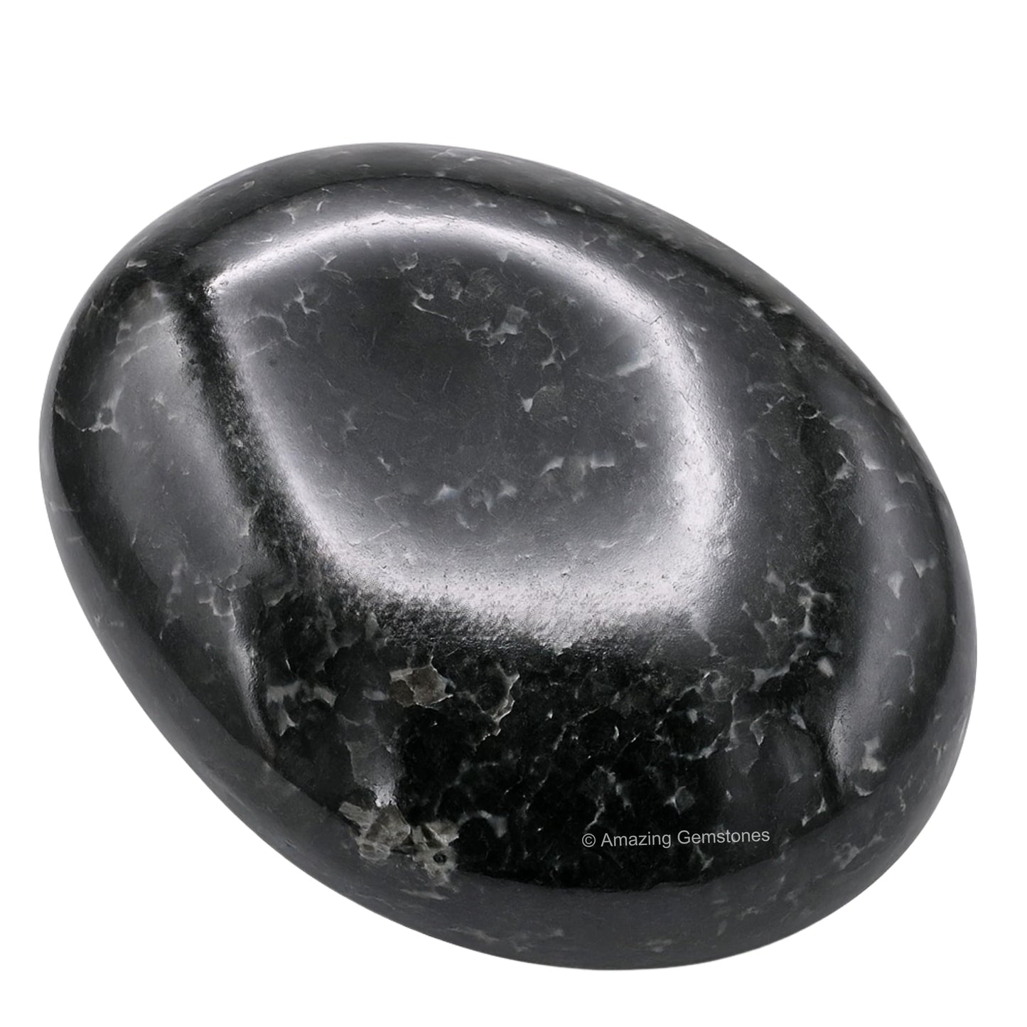 Amazing Gemstone Nuummite Crystals and Healing Stones - Large Palm Stone Crystals Piedra - Crystal for Good Luck, Balanced Positive Energy, Meditation - Unique Stocking Stuffers, Gifts for Women