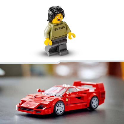 LEGO Speed Champions Ferrari F40 Supercar Buildable Vehicle, Toy Model Car for 9 Plus Year Old Boys and Girls, with Driver Minifigure, Kids' Bedroom Decoration, Gift Idea 76934