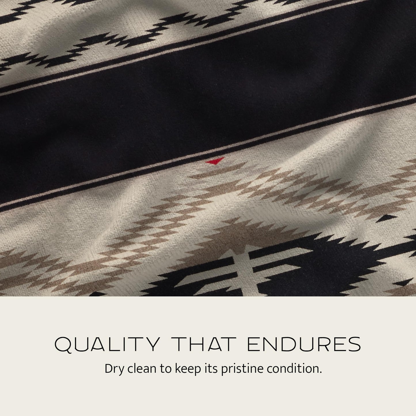 Pendleton American Indian College Fund Blanket - 64" x 80" Wool Cotton Soft, Reversible Blanket, Ultrasuede Binding, Made in USA - Infinite Prayer