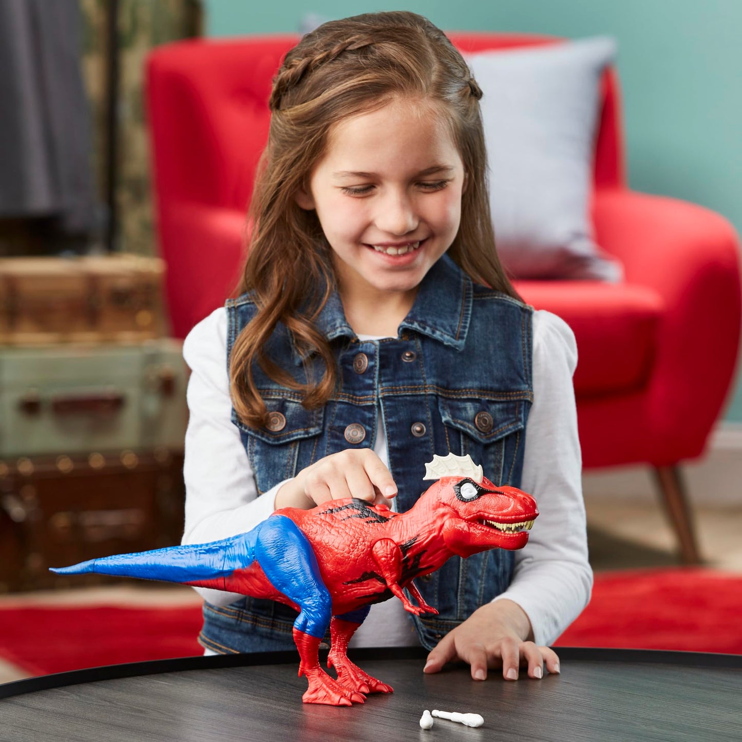 Spider-Man Marvel Web Chompin' Spider-Rex 16-Inch Action Figure with Sounds and Dino Blast Action, Superhero Toys for Kids Ages 4 and Up