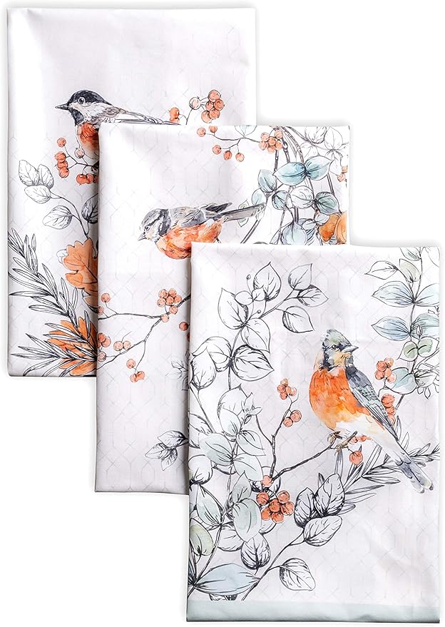Maison d' Hermine Kitchen Towels Set of 3 100% Cotton 20" x 27.5" Reusable