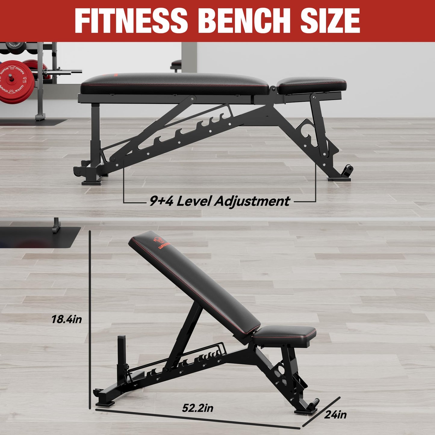 Waxman Smith Machine, 2200lbs Squat Rack with LAT-Pull Down System & Cable Crossover Machine, Training Equipment with Leg Hold-Down Attachment, Garage & Home Gym Package with 340lBS Black Plates