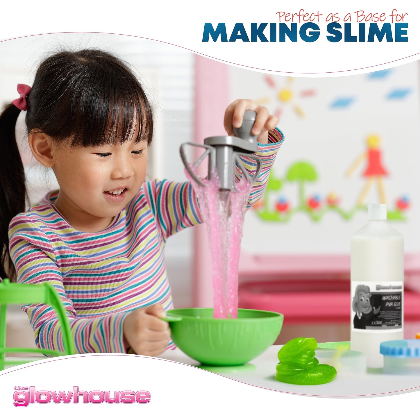 The Glowhouse Premium 5ltr Washable PVA Glue 5 Litre Eco Craft Glue School Glue Slime Glue (1 Pack)