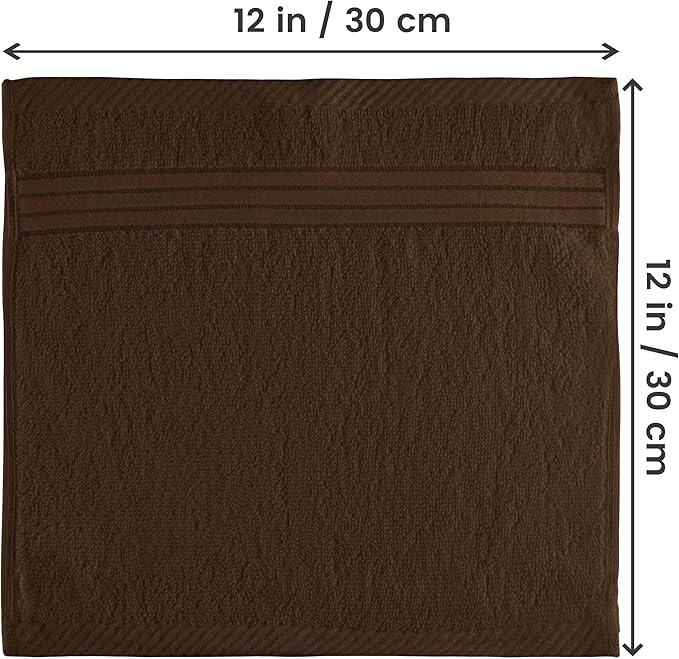 Utopia Towels Wash Cloths Set, 12 by 12 Inches, 100% Cotton Ring Spun, Highly