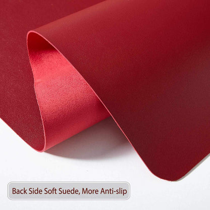 DOBAOJIA Desk Pad Large, Extended Mouse Mat, Large Mouse Pad XXL, Desk Blotter, Laptop Mat, Writing Pad, Desk Mat for Office/Home, PU Leather Waterproof +Suede Non-Slip 35.4" X 16.9"(Wine Red)