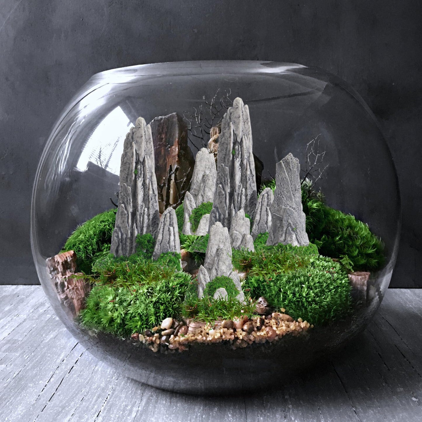 Gatuida 8Pcs Mini Rockery Decor Simulated Rockery Ornaments for Bonsai Micro Landscape Terrarium Decorations Zen Garden Accessories Pot Plant and Moss Display 3.03 X 1.77 X 1.18 in