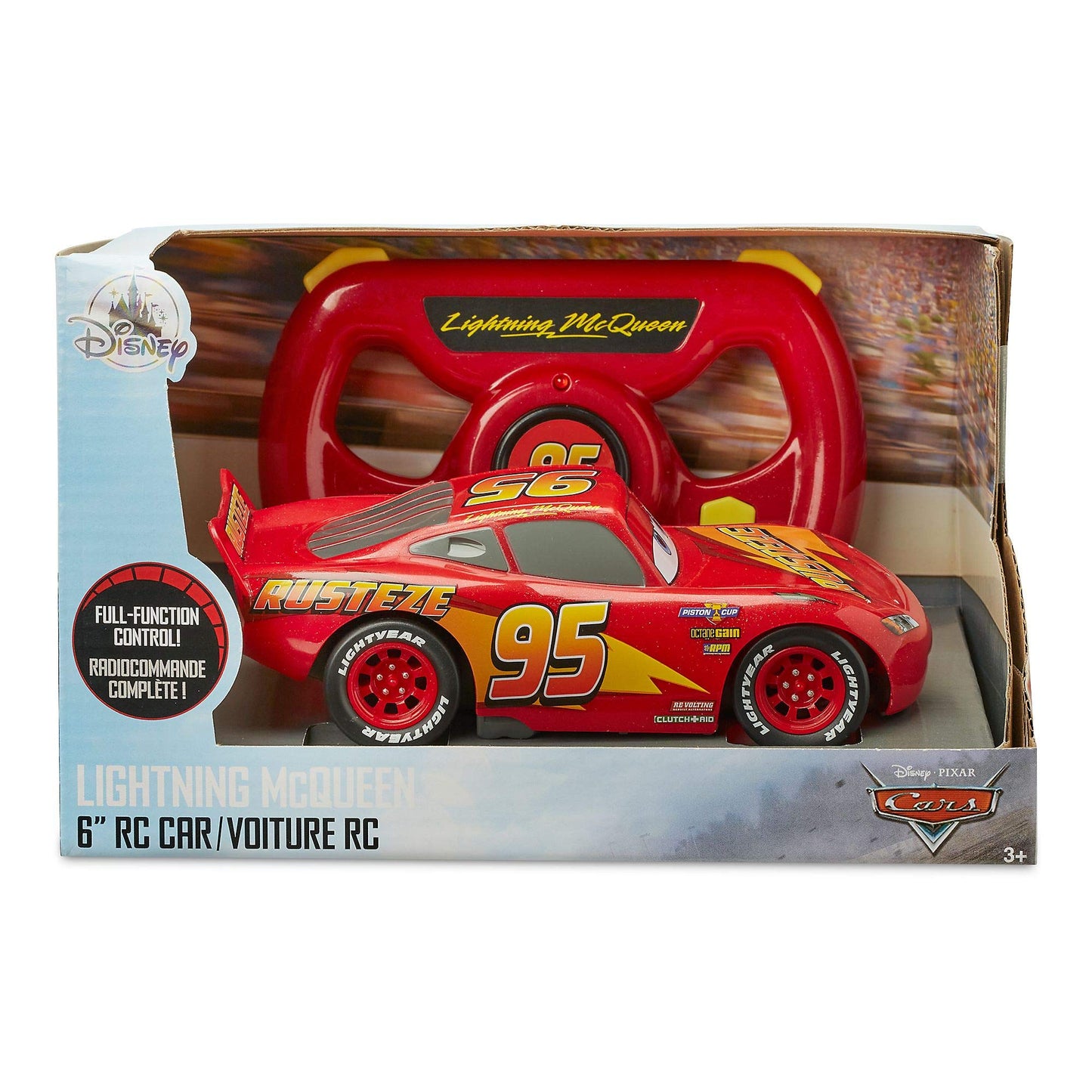 Disney Store Official Lightning McQueen Remote Control Car, Pixar Cars, 15cm/6'', 2.4 GHz, Moves in 4 Directions, Red RC Toy Vehicle, Suitable for Ages 3+