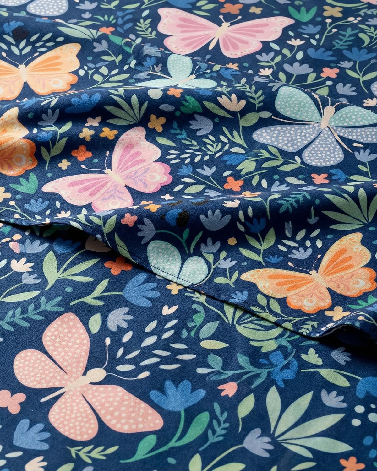 CGK Unlimited Kids Butterfly Meadow Queen 4 Piece Sheet Set - Boys, Girls, Teens, Toddler - Easy Fit Deep Pockets - Soft, Cooling & Breathable Sheets - Cozy, Fade and Wrinkle Free - Machine Washable