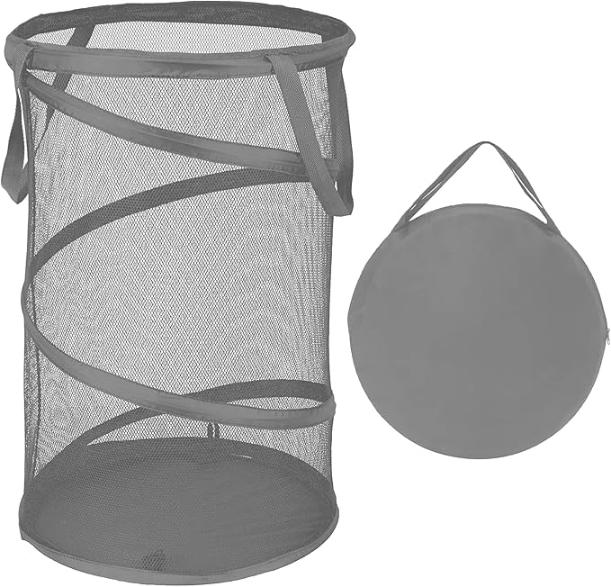 BATTOO Collapsible Laundry Baskets, Foldable Mesh Pop Up Hamper, Portable