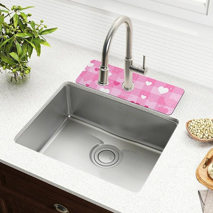 Kitchen Sink Splash Guard 2 PCS 30 Inch Sink Faucet Mat Splash Guard