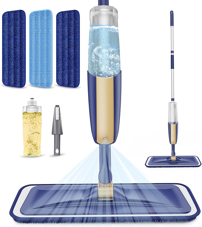 Spray Mops for Hardwood Floor Cleaning: MEXERRIS Wet Mops Dry Dust Mop