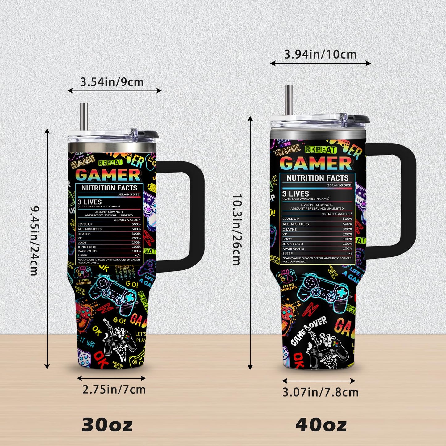 CGMIBAS Gaming Gifts for Men Boys, Gamer Gifts for Men, 40oz Gamer Tumbler Cup, Gaming Mugs, Teen Boy Gift Gamings Stuff, Gaming Gamepad Presents for Son, Birthday Gift for Him Mens Boys Gamings Cup