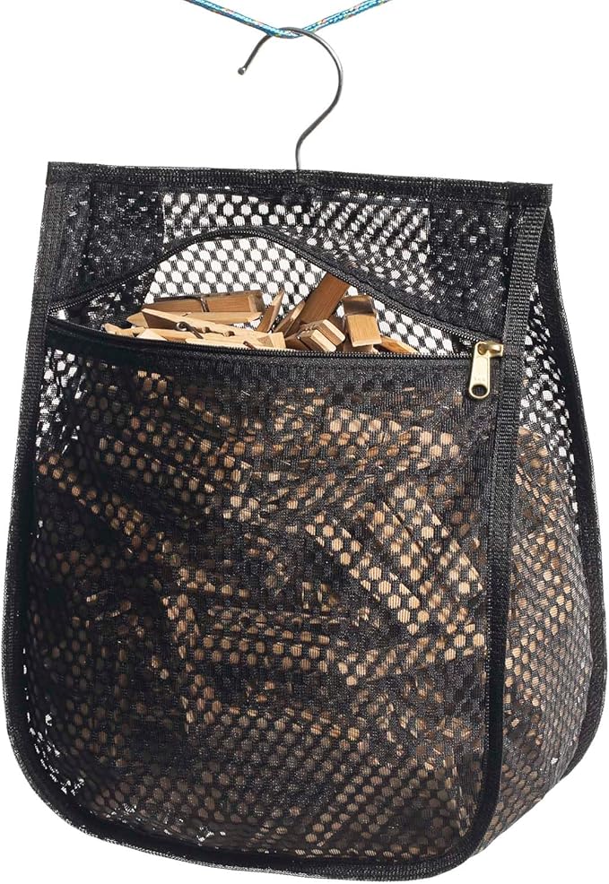 Mesh Clothespin Bag for Clothesline Outdoor, Clothes pin Bag