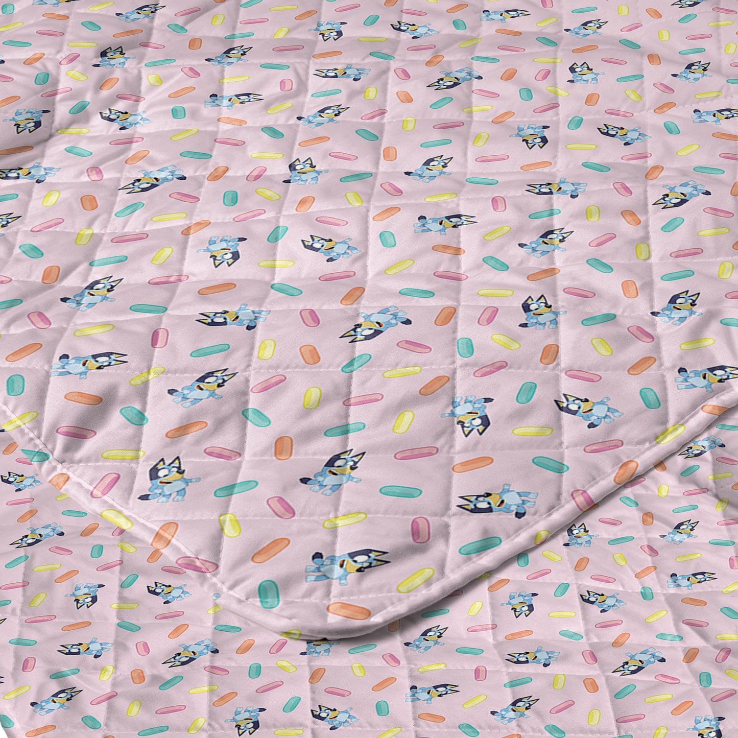 Northwest Bluey Balloon Celebration Quilted Throw Blanket – Official Cartoon Throw Blanket Featuring Bluey, for Adults Boys Girls Bed, Couch, or Playroom, 60 x 80 Inches