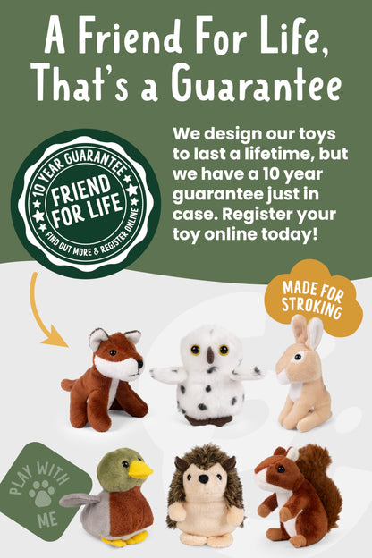 Living Nature Wildlife Buddies, 6 x Realistic Mini Cuddly Woodland Toys, Naturli Eco-Friendly Plushies, 9cm