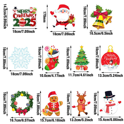 30 Pcs Christmas Hanging Foil Swirl Decorations Set Xmas Holiday Snowman Elk Sign Hanging Swirls Ceiling Decorations for Indoor Outdoor Xmas Holiday Party Supplies (Snowman Elk)