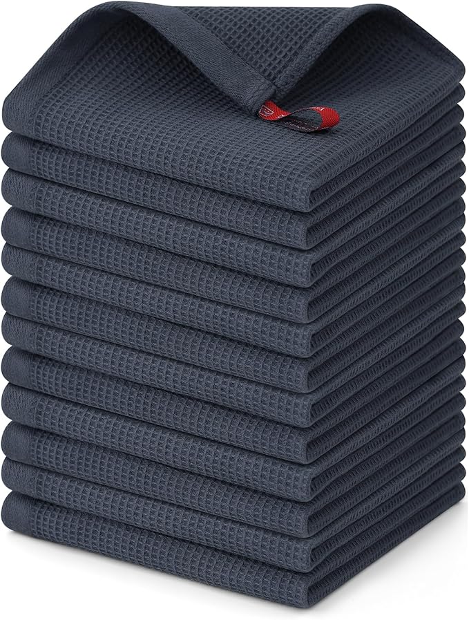 Homaxy 100% Cotton Waffle Weave Dish Cloths