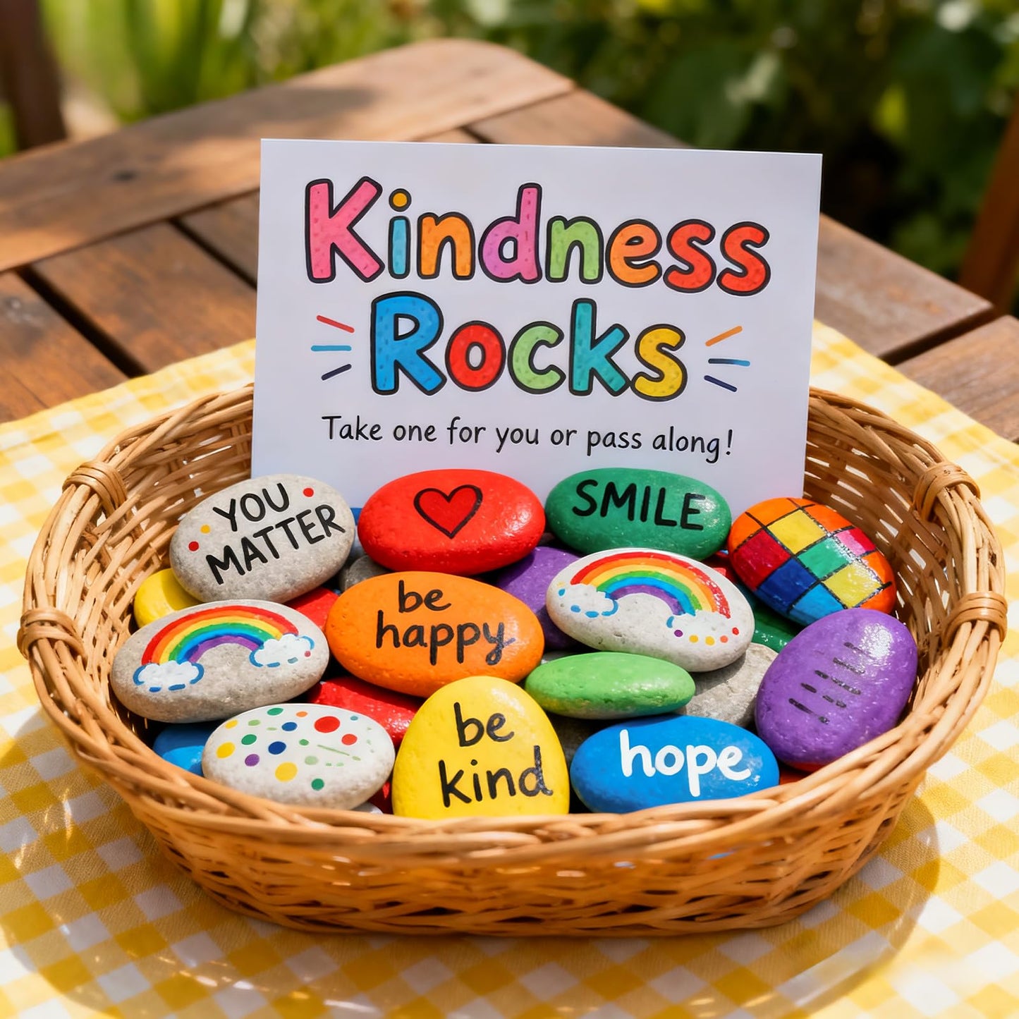 Simetufy 60 PCS Rocks for Painting, 1-2" Natural Flat DIY Painting Rocks, Smooth Stones for Crafts, Arts,Decoration, Kindness Rocks Garden Decoration