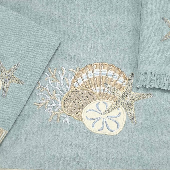 Avanti Linens - 3pc Towel Set, Soft & Absorbent Cotton, Coastal Home Decor