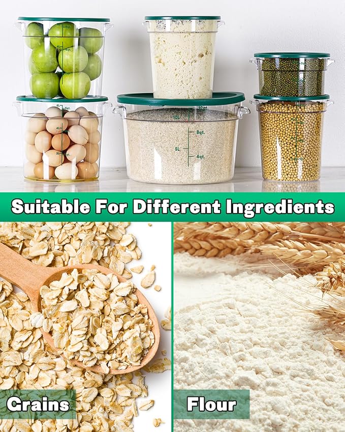 4QT NSF Round Food Storage Containers